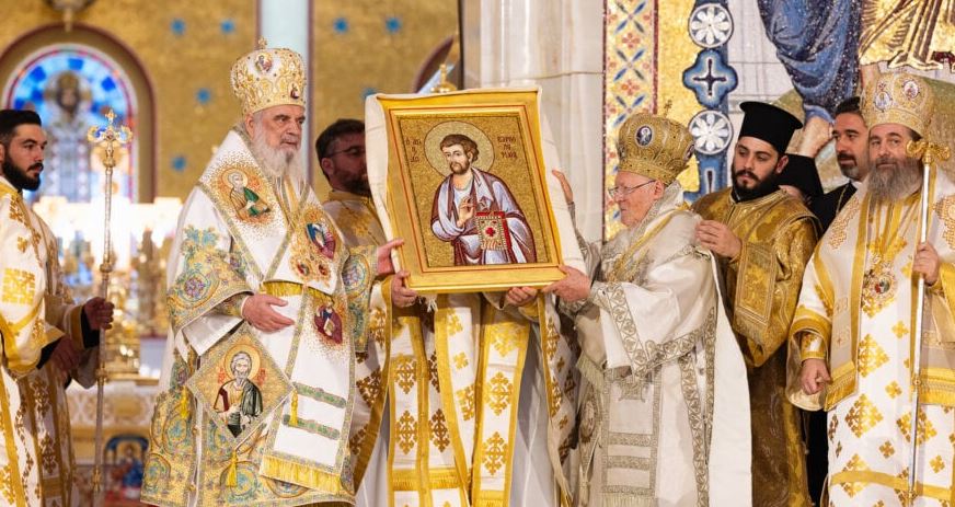 Ecumenical Patriarch Bartholomew, Patriarch Daniel consecrate mosaic iconography of Romania’s National Cathedral