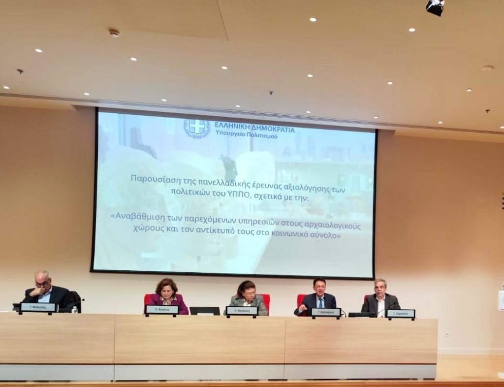 Πανελλαδική έρευνα με θέμα «Αναβάθμιση των παρεχόμενων υπηρεσιών στους αρχαιολογικούς χώρους και ο αντίκτυπος τους στο κοινωνικό σύνολο»