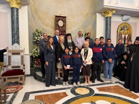 Η Σοφία Ζαχαράκη στις εκδηλώσεις για την 20η επέτειο από την ενθρόνιση του Πατριάρχη Ιεροσολύμων Θεοφίλου