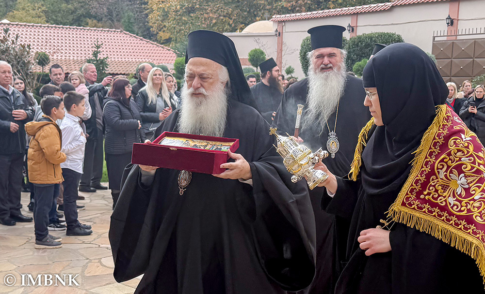 Ιερό Λείψανο του Αγίου Νεκταρίου στην Ιερά Μονή Αγίων Πάντων Παλατιτσίων