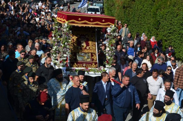 Ιστορική έξοδος της εφεστίου Εικόνας της Παναγίας του Κύκκου (ΦΩΤΟ)