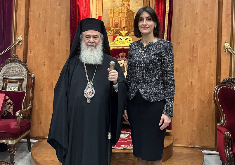 Συνάντηση Πατριάρχη Ιεροσολύμων με την Υπουργό Εξωτερικών της Γεωργίας