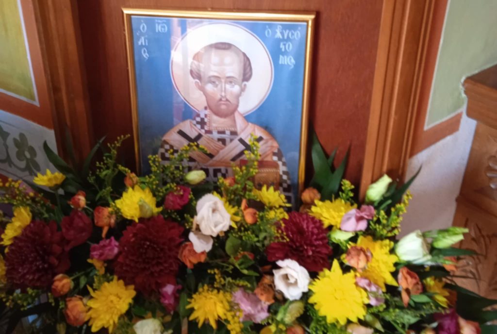 Θεία Λειτουργία στη μνήμη του Αγίου Ιωάννου του Χρυσοστόμου στο Ιερό Μητροπολιτικό Παρεκκλήσιο Αγίου Ευτυχίου στη Λευκάδα