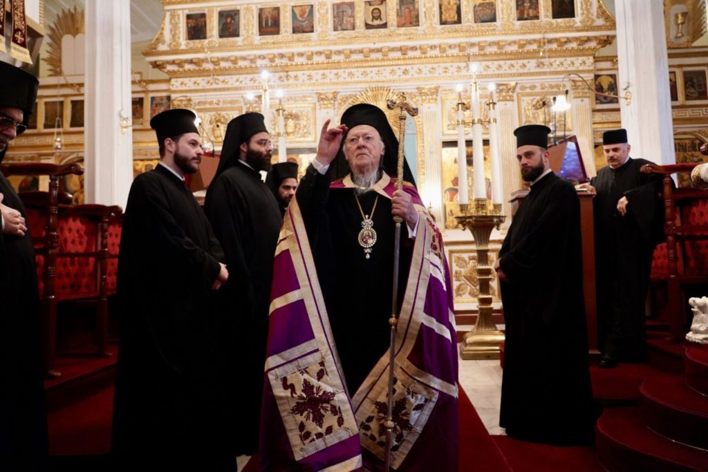 The Ecumenical Patriarch at the Church of the Dormition of the Theotokos in Valinou