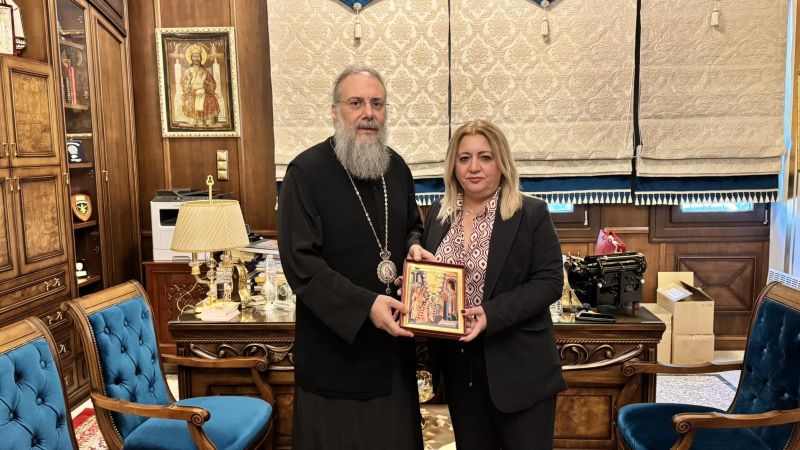 Η Αντιπεριφερειάρχης Τρικάλων ευχήθηκε στον Μητροπολίτη Τρίκκης για τα 10 έτη ποιμαντορίας
