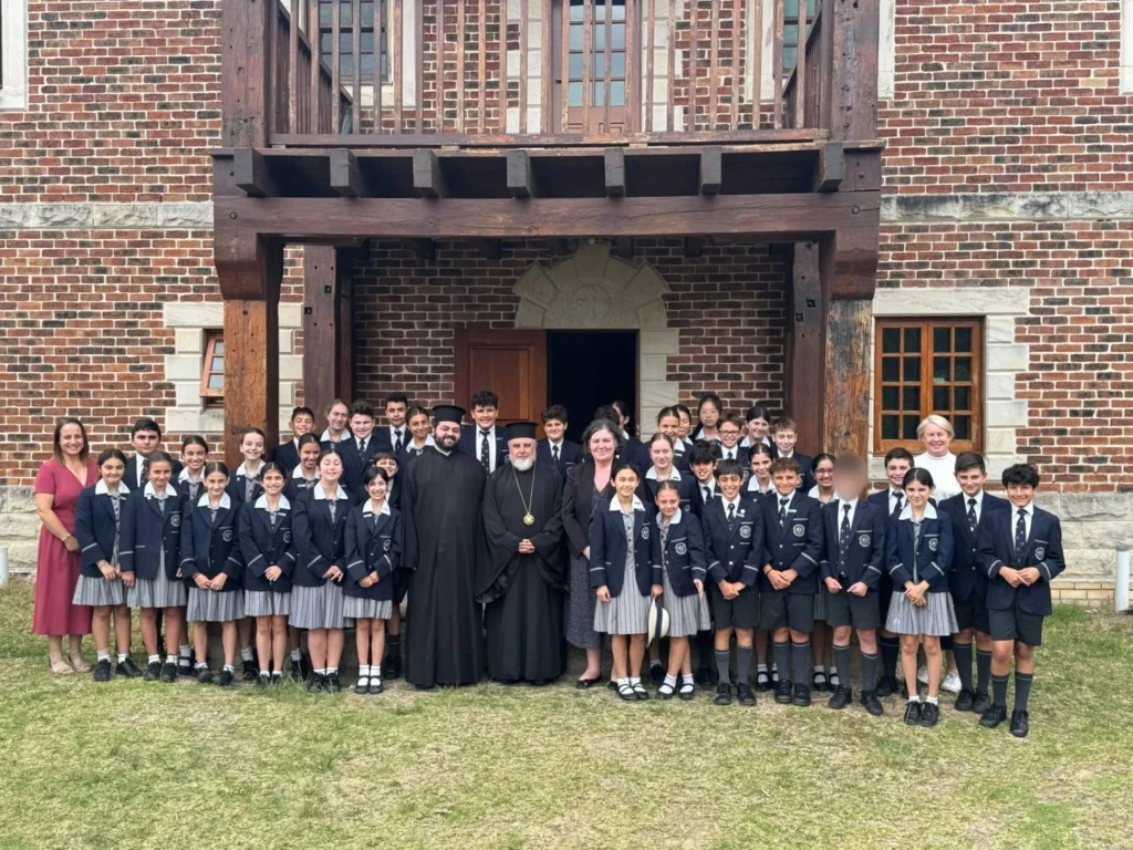 Students from All Saints Grammar Sydney visit the Holy Monastery of Saint George, Yellow Rock