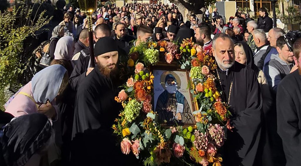 У манастир Тумане стигле мошти Светог Гаврила Грузијског