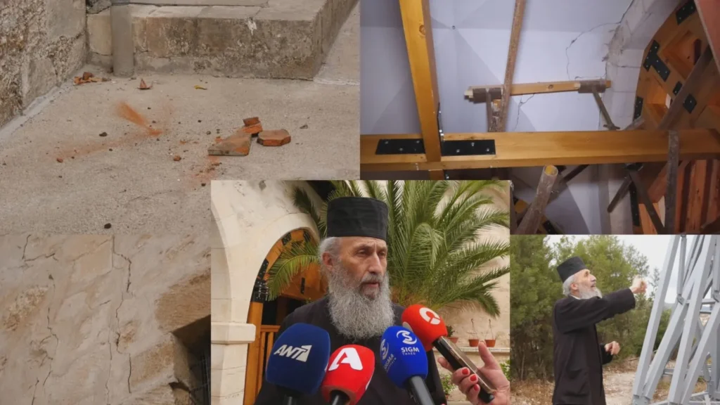 Αποτίμηση ζημιών στις Μονές Παναγίας Χρυσορρογιατίσσης και Αγίου Νεοφύτου μετά τον σεισμό στην Κύπρο