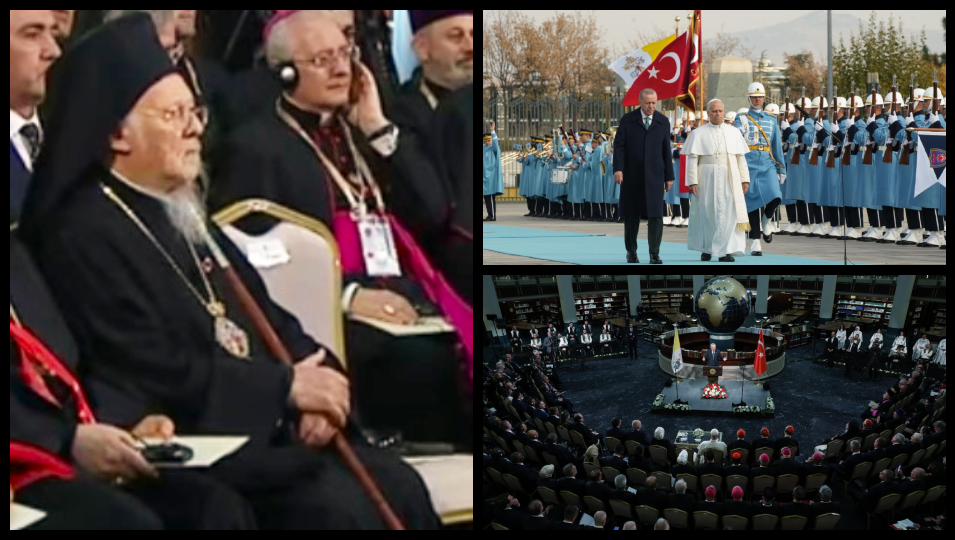 Ο Οικουμενικός Πατριάρχης παρέστη στην επίσημη υποδοχή του Πάπα Λέοντος ΙΔ’ στην Άγκυρα