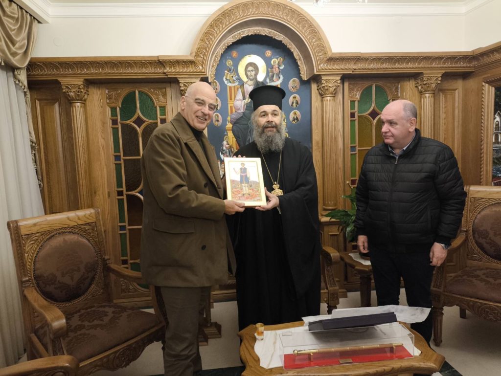 Ο Υπουργός Εθνικής Άμυνας, Νίκος Δένδιας, στον Μητροπολίτη Φλωρίνης Ειρηναίο