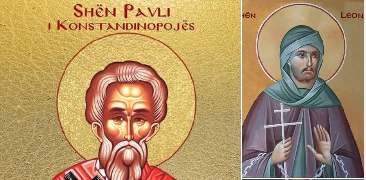 Omologjet Pavli i Konstandinopojës. Omologjet Leonardi në Noblak. Oshënar Llukai në Sicili