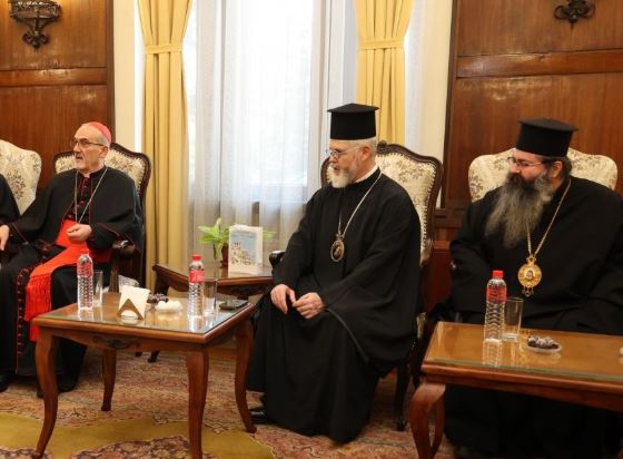 Среща с Латинския патриарх на Йерусалим, Кардинал Пиербатиста Пицабала в Синодалната палата