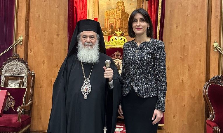 His Beatitude Theophilos III receives the Georgian Minister of Foreign Affairs in Jerusalem