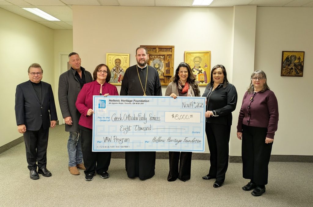 Δωρεά του Ιδρύματος Ελληνικής Κληρονομιάς στην Αρχιεπισκοπή Καναδά για την υποστήριξη των Κοινωνικών Υπηρεσιών