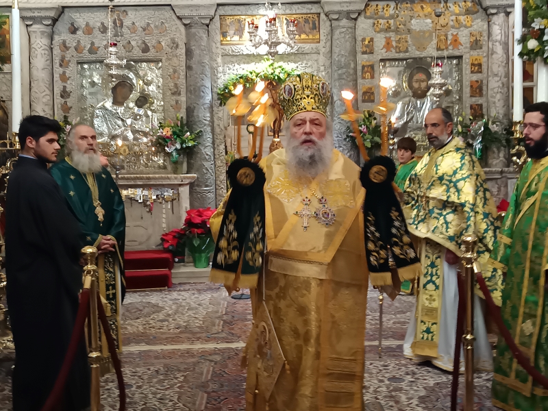 Η εορτή των Χριστουγέννων στο Ιερό Προσκύνημα Παναγίας Εκατονταπυλιανής Πάρου