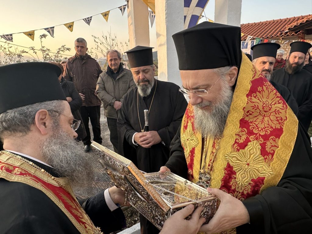 Υποδοχή Τιμίας Σιαγόνας του Αγίου Δημητρίου του Γκαγκαστάθη στον Πλάτανο Τρικάλων