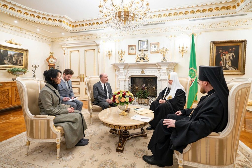 Святейший Патриарх Кирилл встретился с французским общественным деятелем Пьером де Голлем