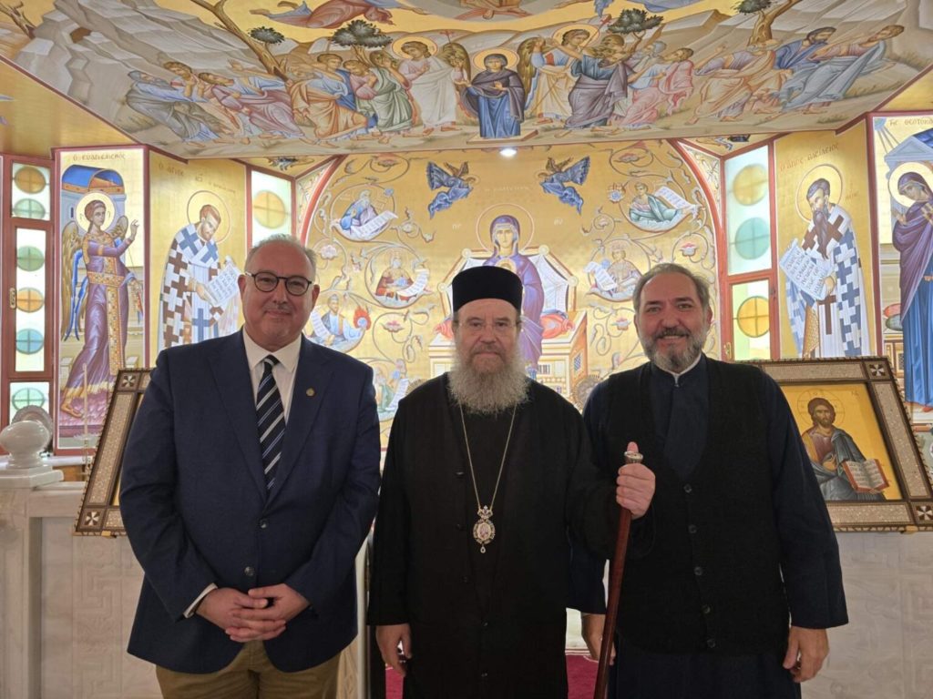 Ο Πρόεδρος του Τμήματος Θεολογίας του Α.Π.Θ. στον Μητροπολίτη Ιερισσού