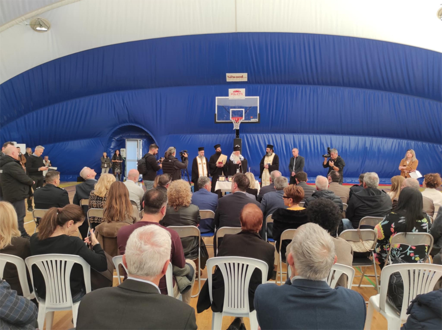Εγκαίνια Κλειστού Γυμναστηρίου Δήμου Λεβαδέων από τον Μητροπολίτη Θηβών