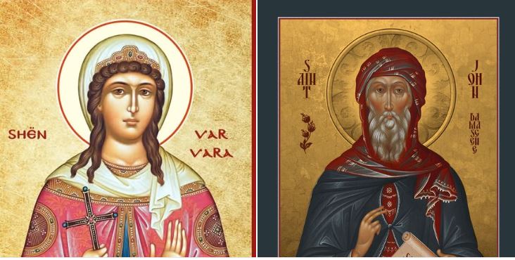 Dëshmore e madhe Varvara. Oshënar Joan Damaskini. Oshënare dëshmore Kristodhula. Hierodëshmor Serafimi