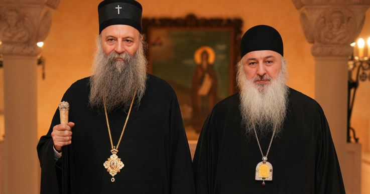 Патријарх Порфирије разговарао са Митрополитом горијским Андрејем из Грузије