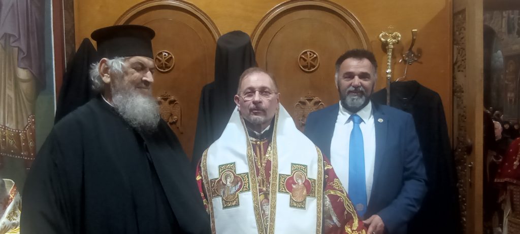 Συνάντηση Μητροπολίτη Κυδωνιών με τον Αρχιμανδρίτη Ευάγγελο Κατσάρα και τον Πρόεδρο των Ιεροψαλτών Τρικάλων