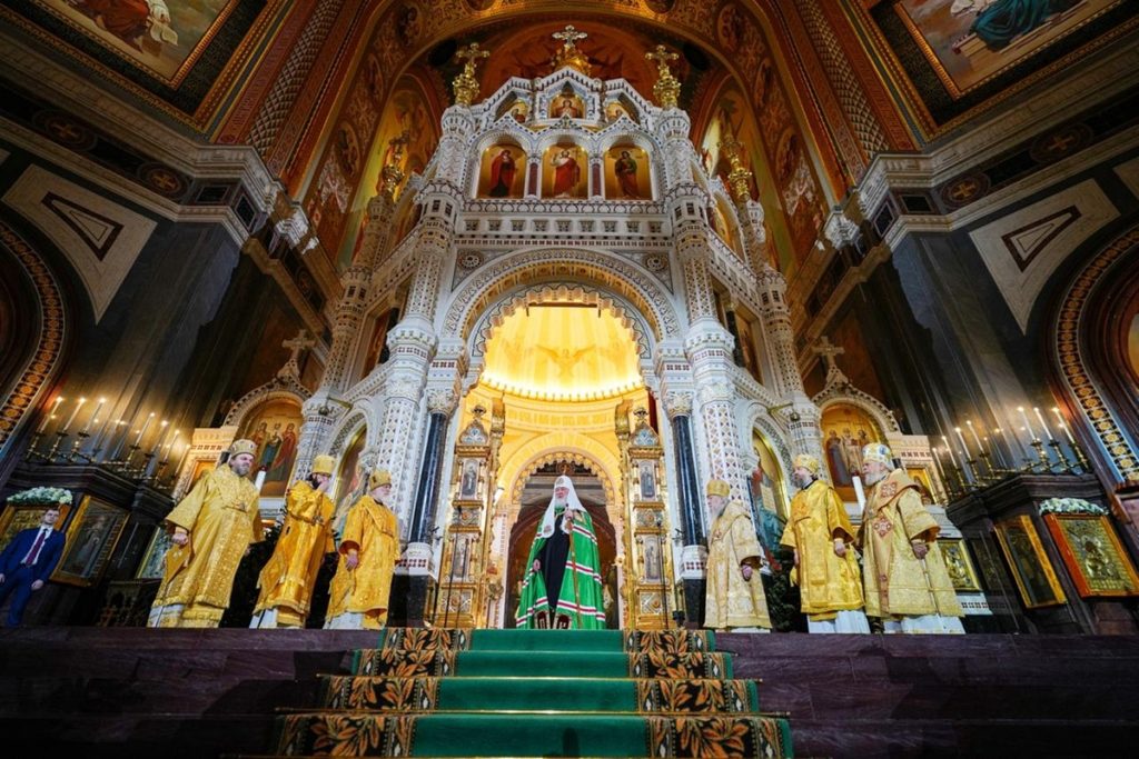 В праздник Рождества Христова Святейший Патриарх Кирилл совершил великую вечерню в Храме Христа Спасителя