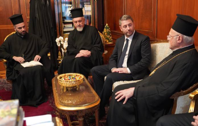 البطريرك المسكوني يستقبل زعيم المعارضة اليونانية