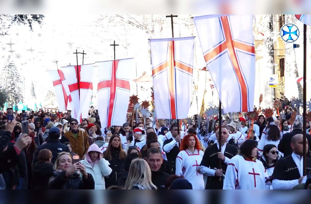 დედაქალაქში საშობაო მსვლელობა გაიმართა