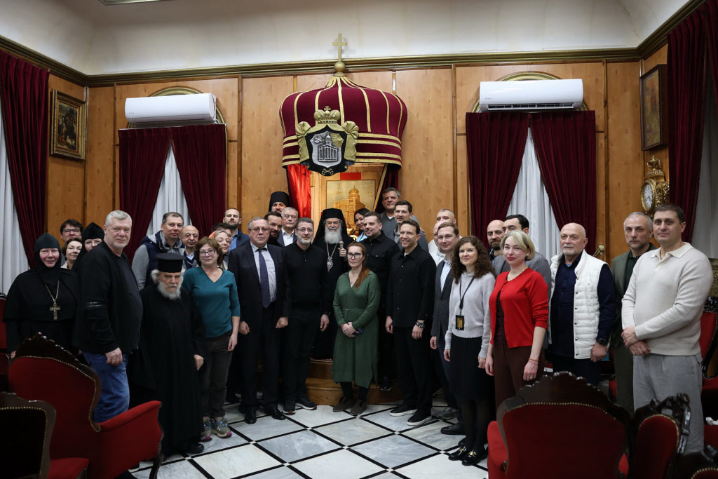 Патриарх Иерусалимский Феофил принял делегацию Фонда Андрея Первозванного