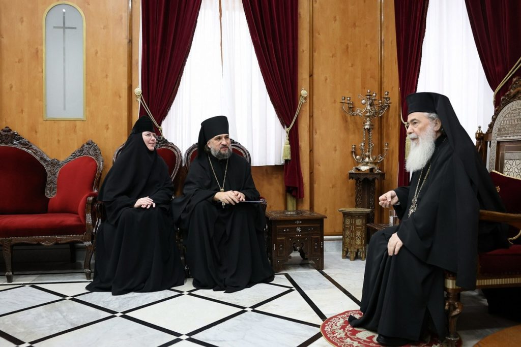 Блаженнейший Патриарх Иерусалимский Феофил принял начальника Русской духовной миссии