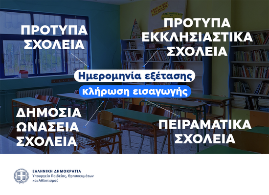 Οι ημερομηνίες διεξαγωγής εξετάσεων και κλήρωσης για τα Πρότυπα Εκκλησιαστικά Σχολεία