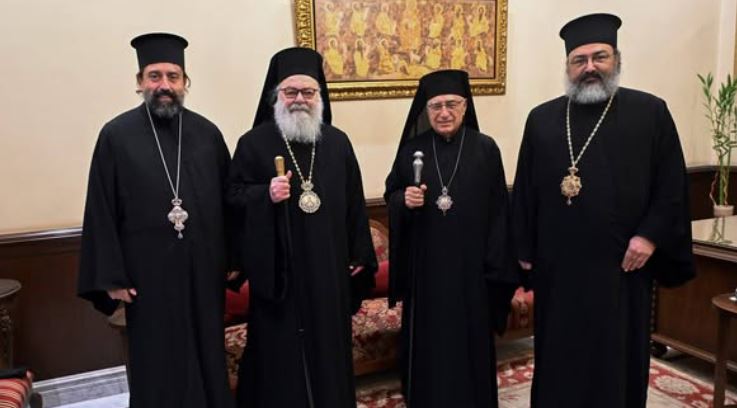 البطريرك يوحنا العاشر يستقبل البطريرك يوسف العبسي