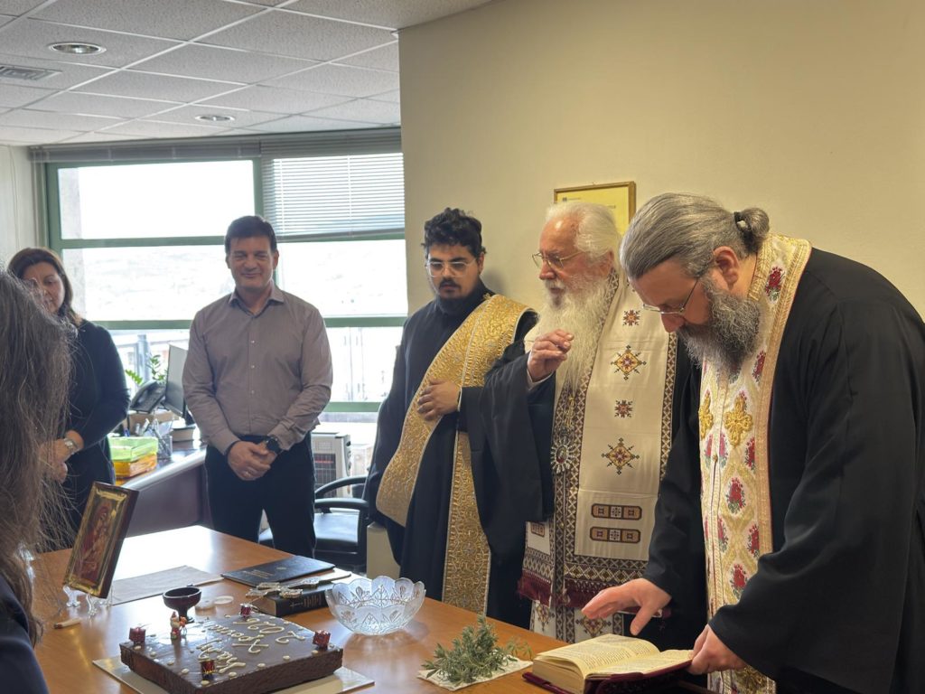 Ευλογία βασιλόπιτας – Επίσκεψη Αστυνομικού Διευθυντή στον Θηβών Γεώργιο