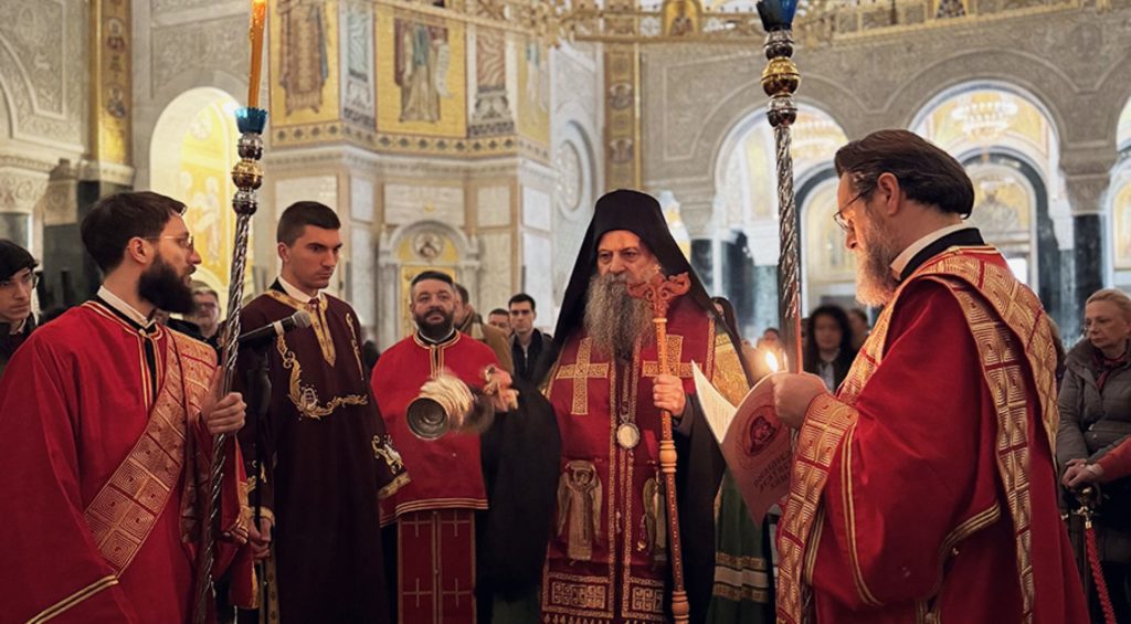 Ο Σερβίας Πορφύριος στην ακολουθία της Α’ Στάσης των Χαιρετισμών