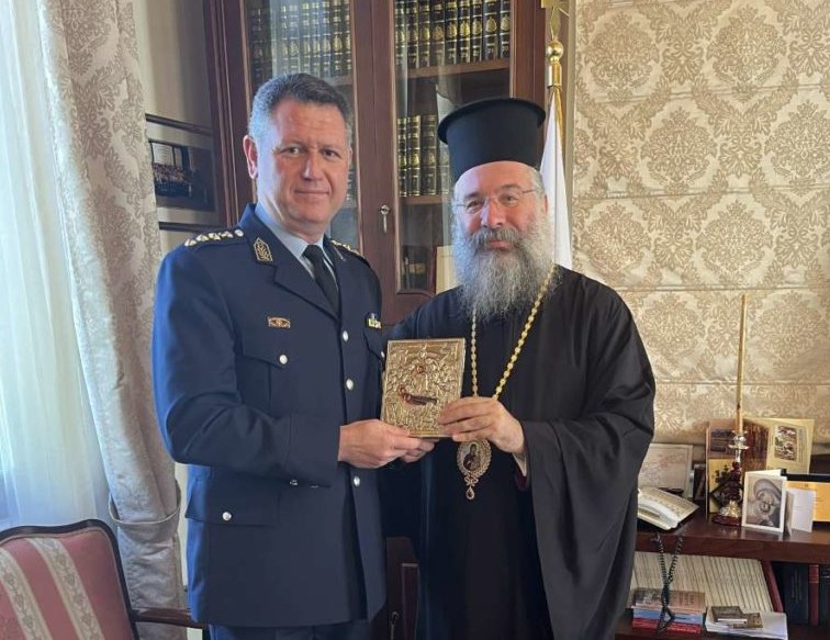 Ο νέος Αστυνομικός Διευθυντής Ν. Ρεθύμνης στον Μητροπολίτη Πρόδρομο
