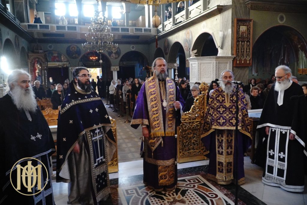 Η τέλεση της πρώτης Προηγιασμένης Θείας Λειτουργίας από τον Θεσσαλονίκης Φιλόθεο
