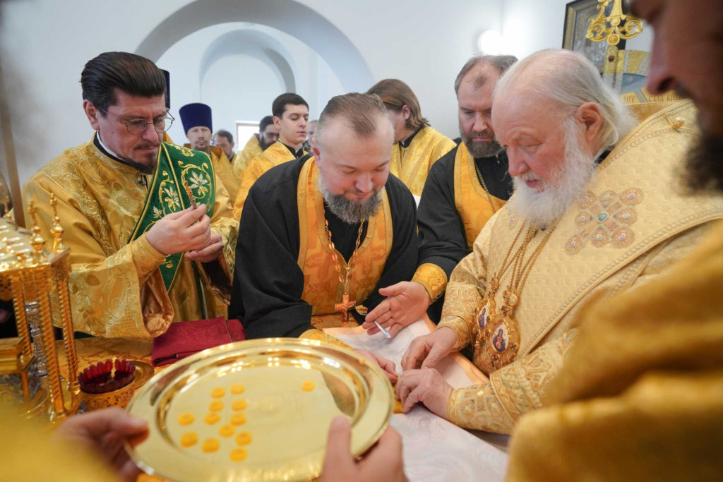 Предстоятель Русской Церкви совершил освящение храма в честь святителя Тихона в Северном Тушине г. Москвы