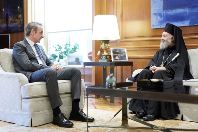Συνάντηση Αρχιεπισκόπου Αυστραλίας με τον Πρωθυπουργό Κυριάκο Μητσοτάκη
