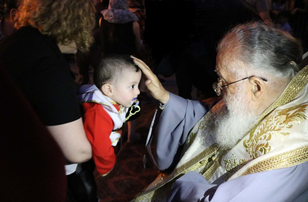 იწყება სამოცდამეცამეტე ეტაპი პატრიარქის მიერ ახალდაბადებული მესამე და შემდგომი ბავშვის მონათვლისა