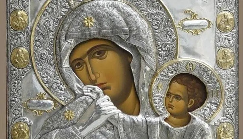 Η Ιερά Εικόνα της Παναγίας Παραμυθίας στην Πάνω Δευτερά από την Ι.Μ.Μ. Βατοπαιδίου