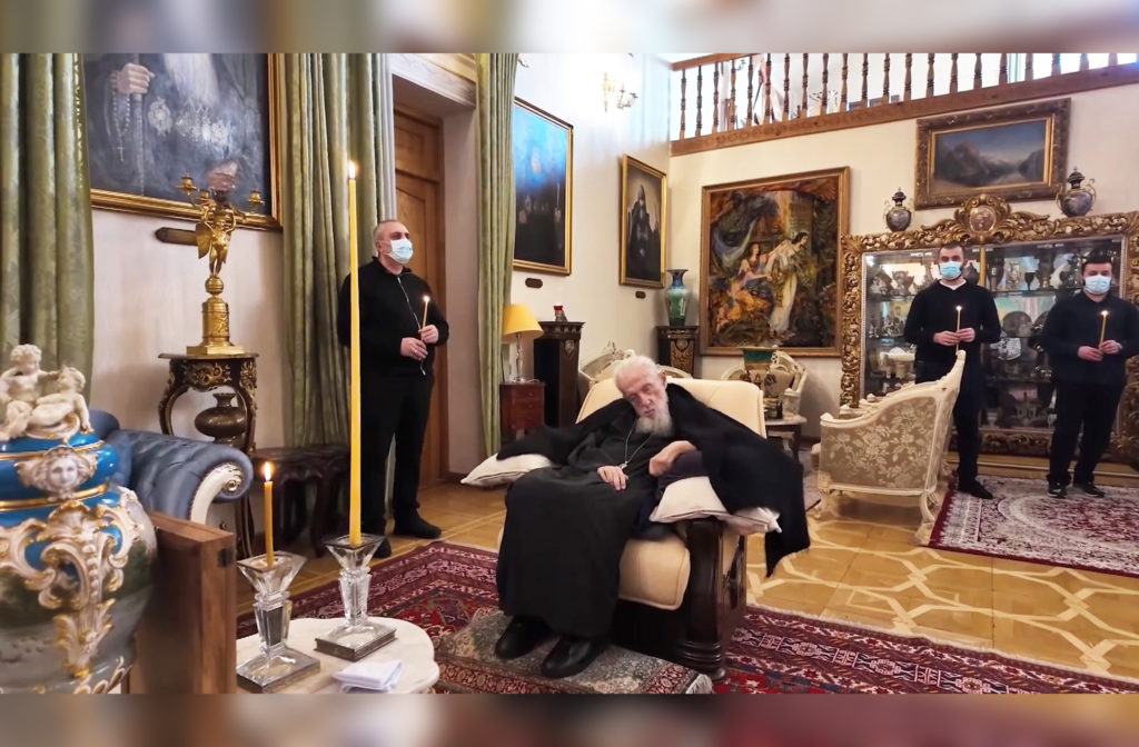 წმინდა ანდრია კრეტელის დიდი კანონის კითხვა საპატრიარქო რეზიდენციაში