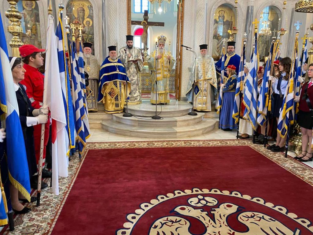 Με λαμπρότητα ο εορτασμός της 25ης Μαρτίου στον Μητροπολιτικό Ναό Αγίου Νικολάου Πύργου