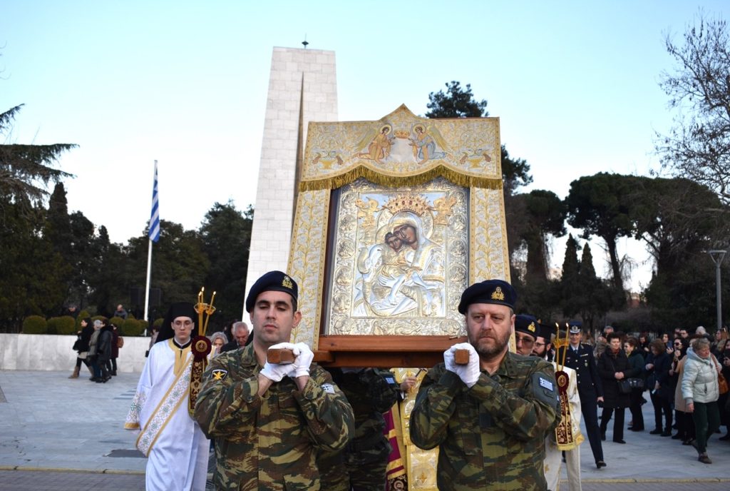 Υποδοχή πιστού αντιγράφου της Παναγίας “Άξιον Εστί” στην Κομοτηνή