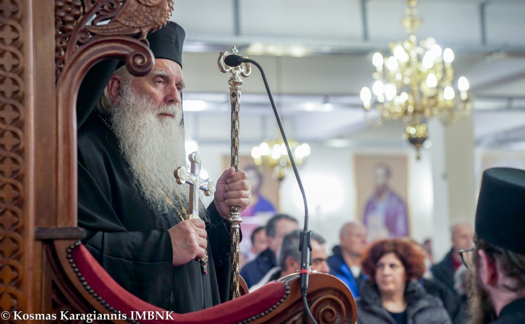 Ο Αργολίδος Νεκτάριος στον Ιερό Ναό Αγίου Λουκά του Ιατρού στην Ιερά Μονή Παναγίας Δοβρά Βεροίας