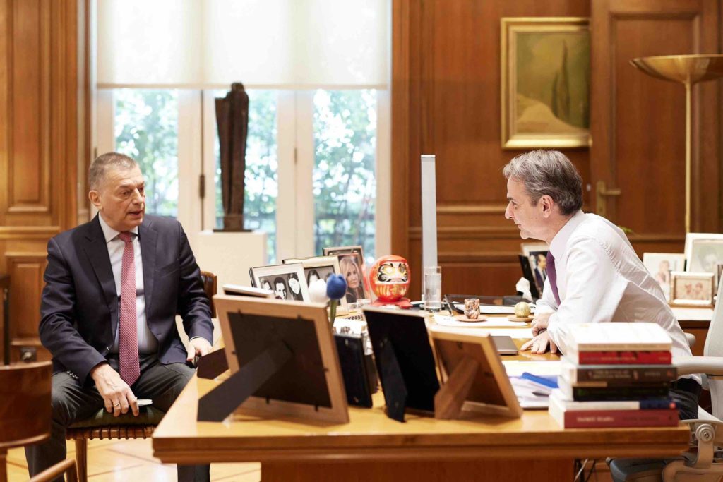 Συνάντηση του Πρωθυπουργού με τον Πολιτικό Διοικητή του Αγίου Όρους Αλκιβιάδη Στεφανή