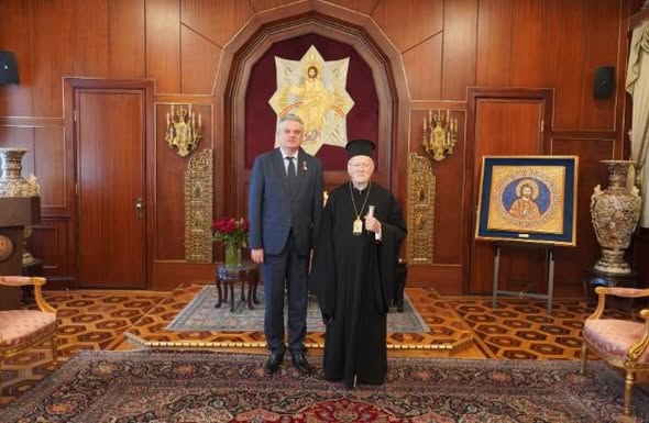 البطريرك المسكوني يستقبل سفير مولدوفا
