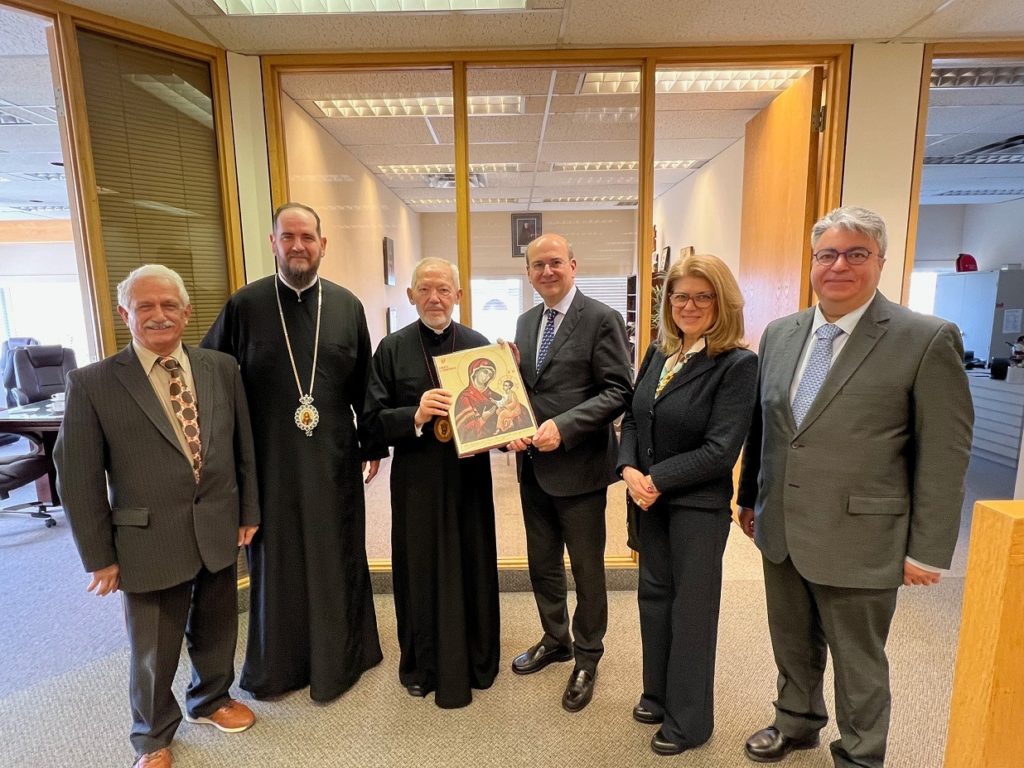 Επίσκεψη του Αντιπροέδρου της Ελληνικής Κυβέρνησης Κωστή Χατζηδάκη στην Αρχιεπισκοπή Καναδά