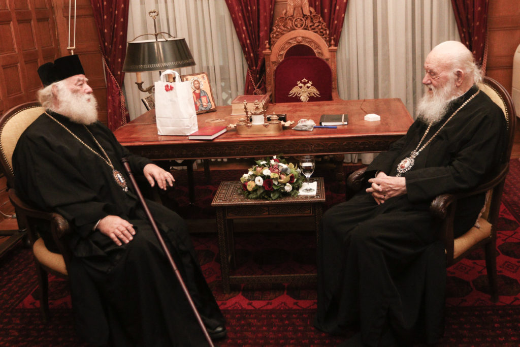 Συναντήσεις Αρχιεπισκόπου Ιερωνύμου με ΠΟΥ, Πατριάρχη Αλεξανδρείας και Παλαιστίνιους αξιωματούχους