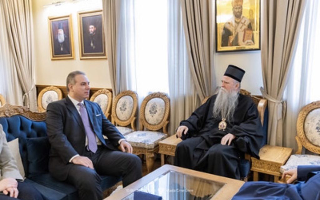 Потпредсједник Ивановић са Митрополитом црногорско-приморским Јоаникијем